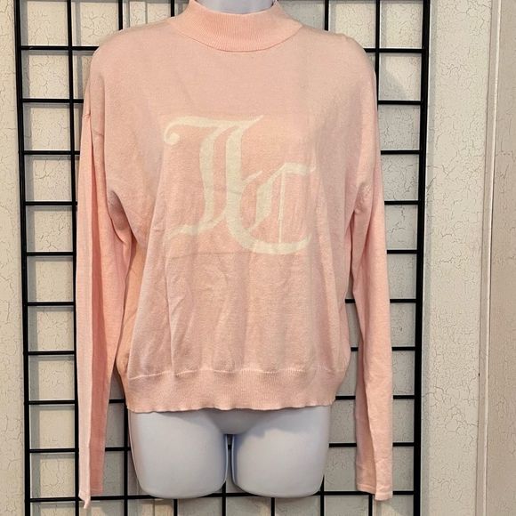 Juicy Couture- Mock Neck Logo Sweater - Size XL - Picture 1 of 5